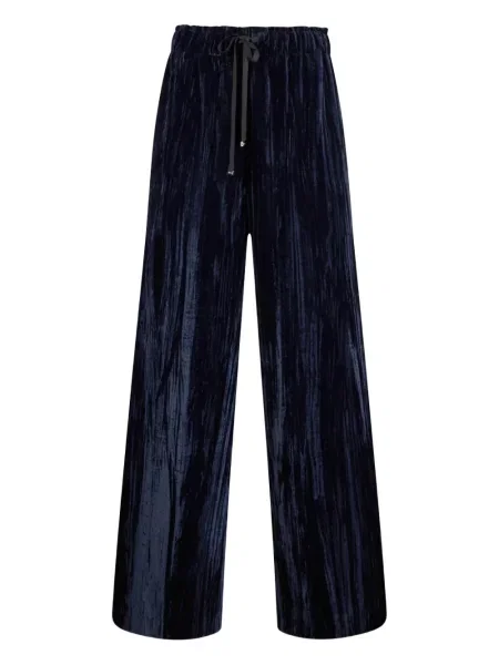 Pantaloni Liu Jo de catifea albastru