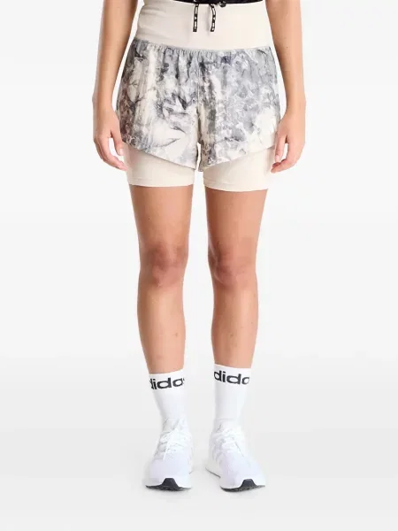 Pantaloni scurți Adidas cu autograf alergare cu imprimeu geometric albastru
