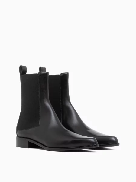 Кожаные ботинки челси Emporio Armani черные