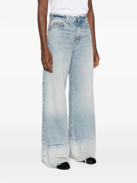 Blugi cu picior larg Icon Denim albastru