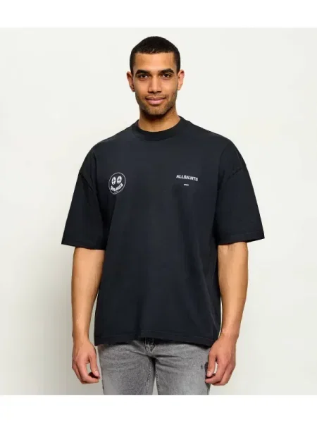 AllSaints Tricou SPINNER | Oversize fit negru