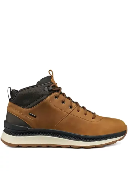 Botine Geox cu șireturi din dantelă maro