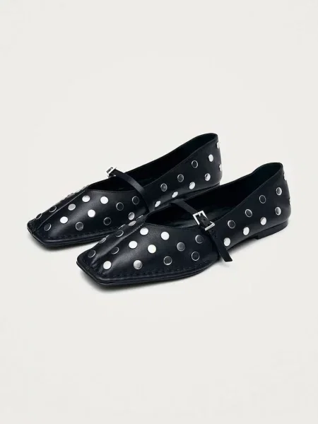 Alohas balerini din piele Sway negru