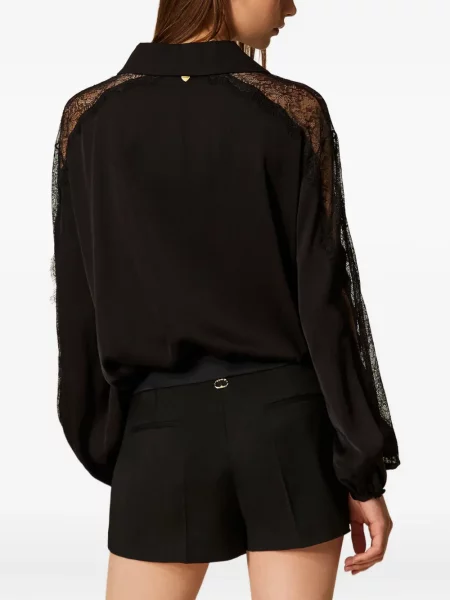 Cămașă Twinset din satin negru