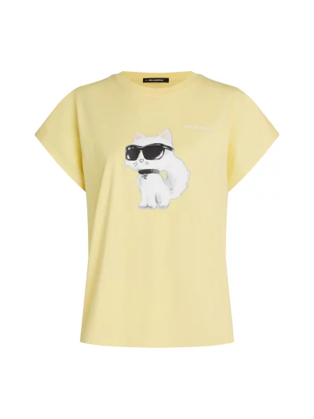 Karl Lagerfeld Tricou IKON AQUARELLE C galben / negru alb