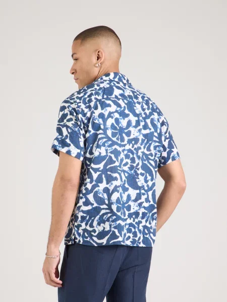 Jack & Jones Premium Marškiniai JPRBLUBILBAO tamsiai mėlyna / azuro balta