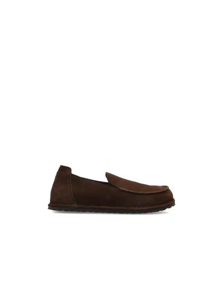 Półbuty Birkenstock zamszowe wsuwane brązowe