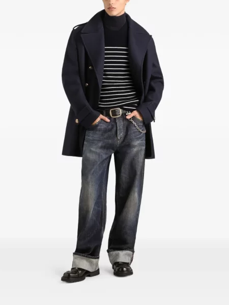 Vlněný svetr Dolce & Gabbana modrý