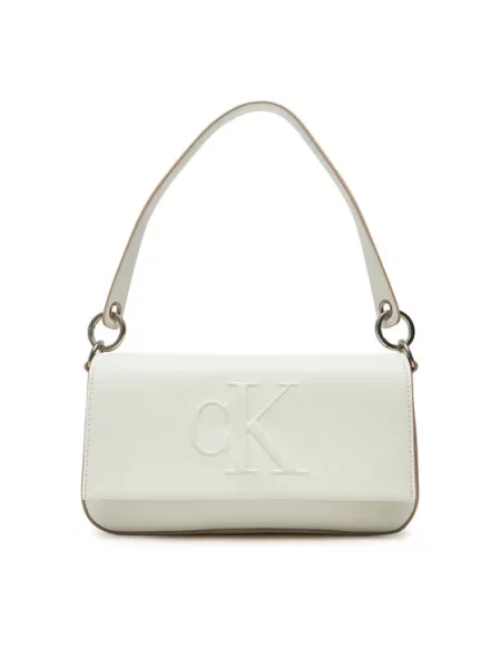 Crossbody torbica Calvin Klein Jeans bela