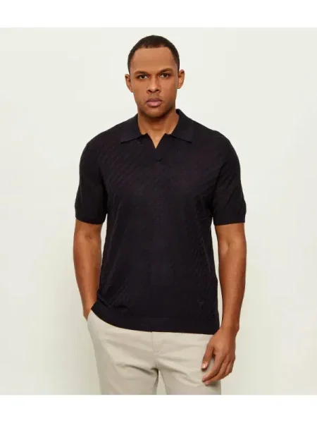 Emporio Armani Polo cu adaos de lână