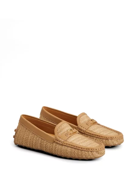 Pantofi loafer Tod's cu autograf maro