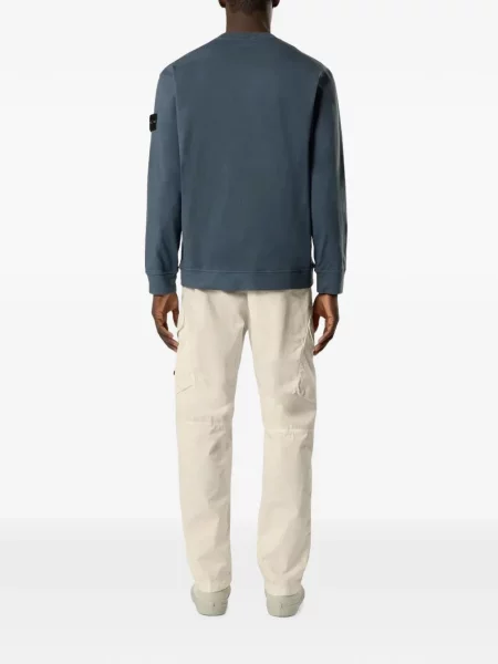 Hanorac Stone Island din jerseu cu strasuri albastru