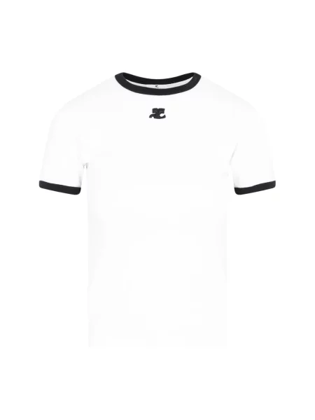 Koszulka Courreges z logo biała