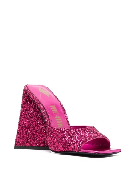 Papuci tip mules The Attico roz
