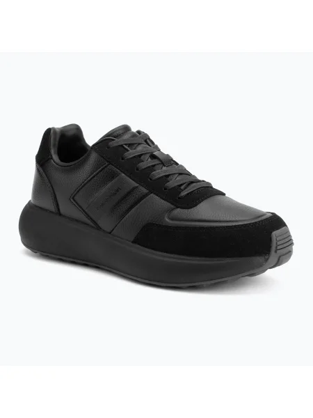 Sneakerși Calvin Klein din piele negru