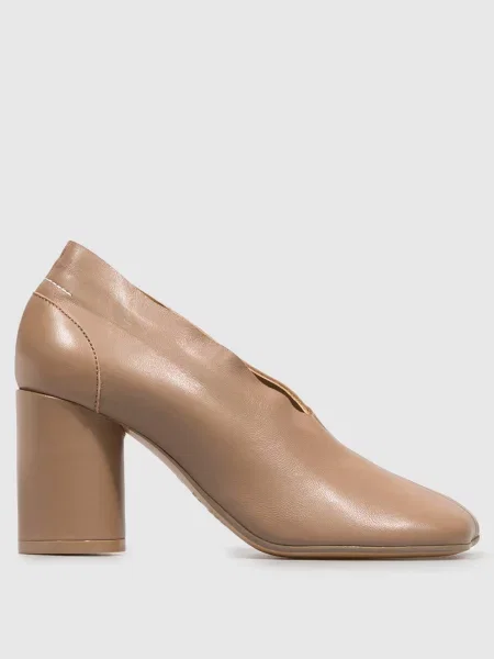 Шкіряні туфлі Maison Margiela Mm6 коричневі