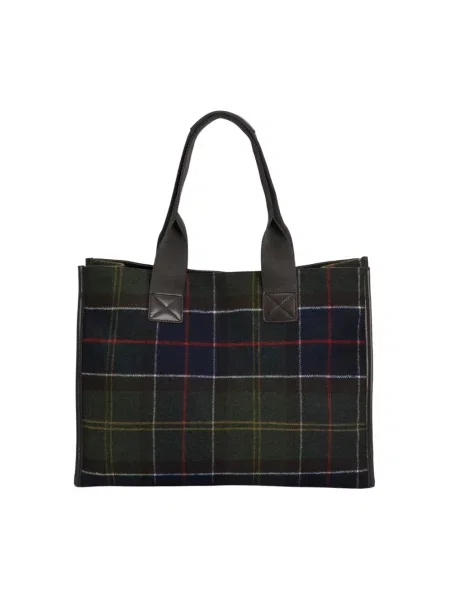 Barbour torebka z wełną zielona