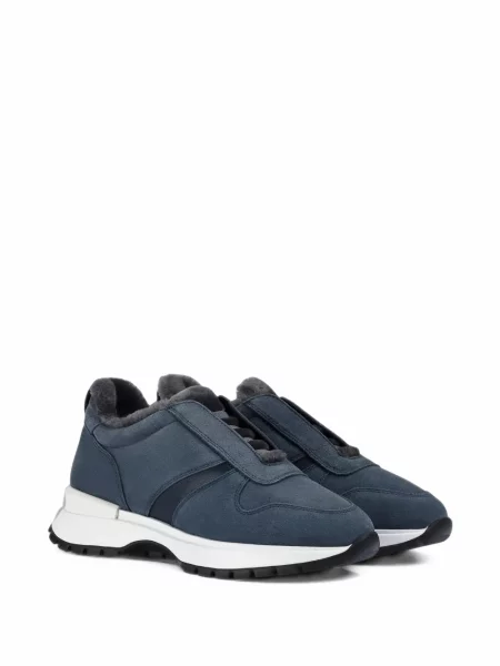 Sneakerși Doucal's cu blană albastru