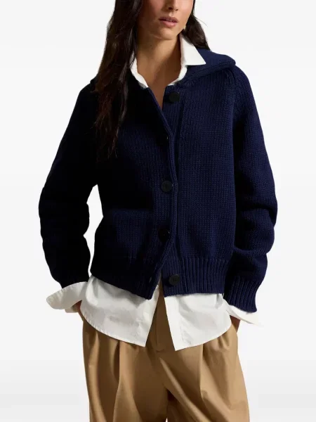 Велурени бягане с яка чорапи Polo Ralph Lauren синьо
