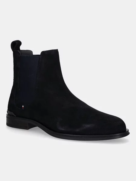 Велурени боти челси Tommy Hilfiger CORPORATE HILFIGER SDE CHELSEA мъжки тъмносиньо
