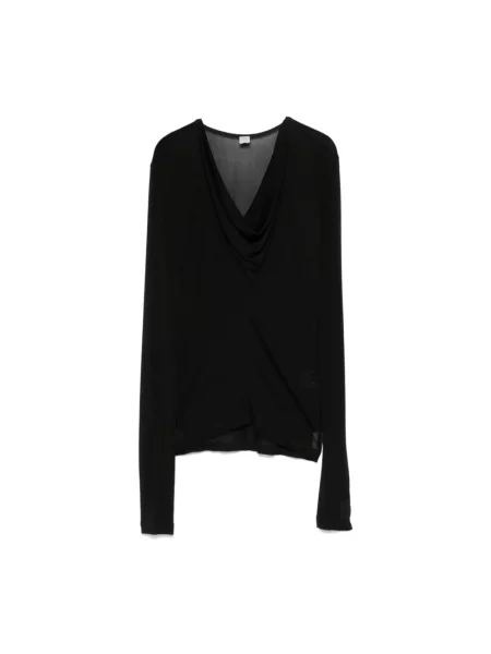 Bluzka Toteme z dekoltem w serek czarna