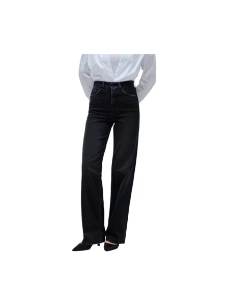 Szerokie jeansy Salsa czarne