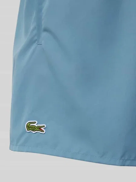 Kąpielówki Lacoste z logo niebieskie