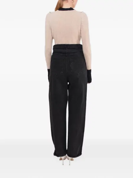Blugi boyfriend La Fetiche cu strasuri negru
