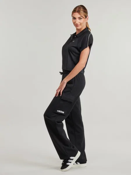 Prugasta jacquard tenis polo majica Adidas crna