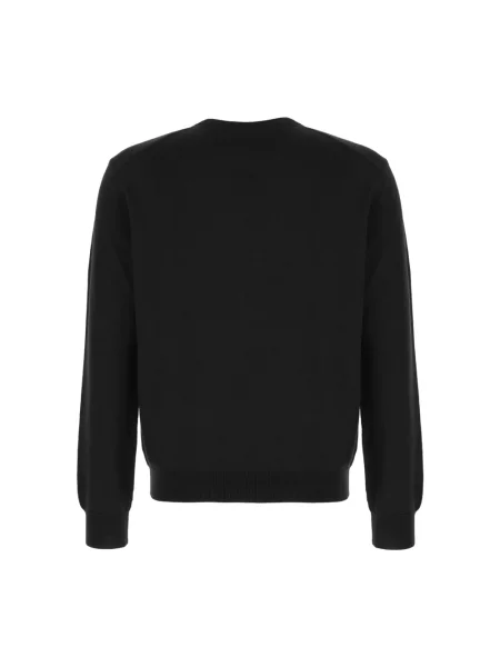 Sweter Maison Kitsune wełniany czarny