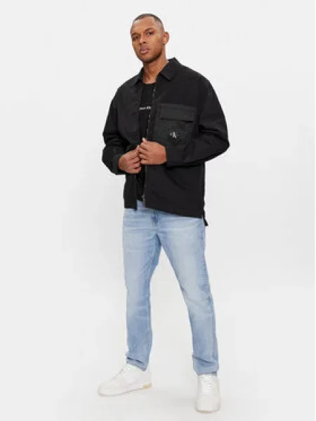 Calvin Klein Jeans Bunda pro přechodné období Mix Media černá