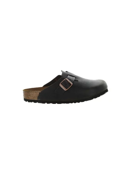 Kožené šľapky Birkenstock Boston hnedá