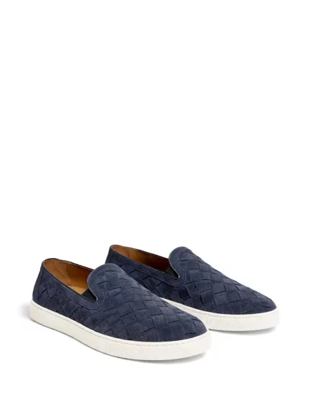 Loafersy Poche Paris niebieskie
