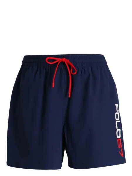 Polo Polo Ralph Lauren cu broderie de in cu dungi alb