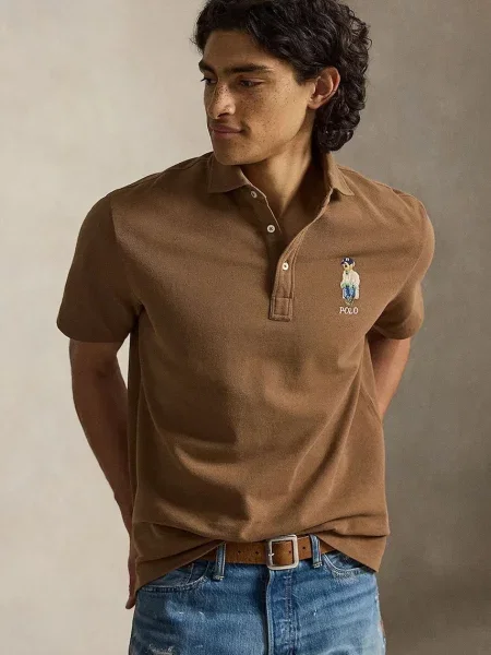 Tricou polo Polo Ralph Lauren maro