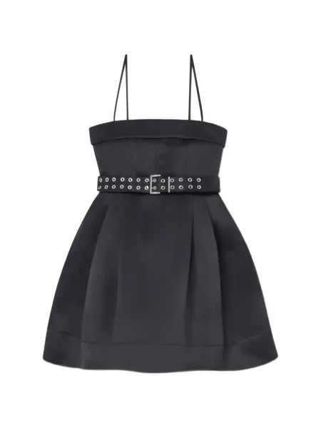 Rochie mini Ganni cu bretele negru