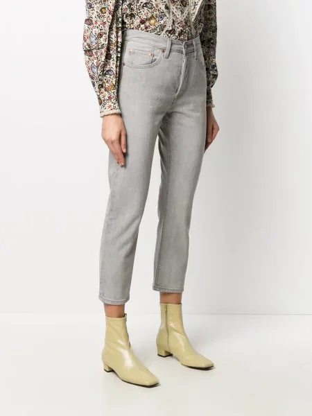 Decupat hanorac Levi's® cu autograf skinny fit gri