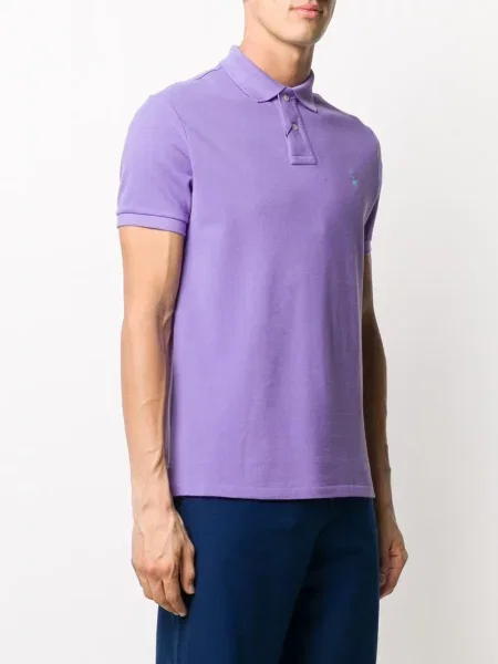 Jedwabna koszulka polo Polo Ralph Lauren wsuwana w jodełkę zielona