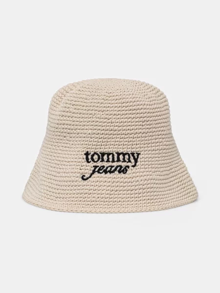 Tommy Jeans bucket klobouk dámský pletený béžový