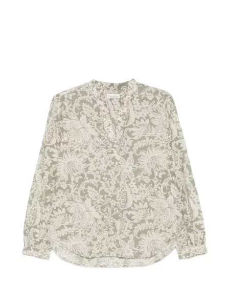 Lung bluză Marc O'polo cu model floral cu imagine verde