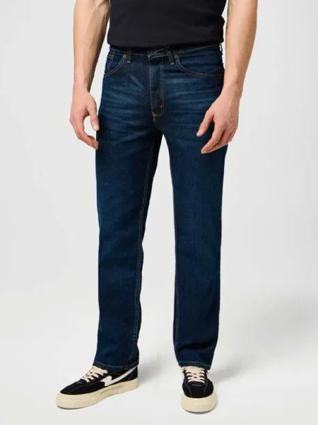 Прямі джинси Wrangler темно-синій сині