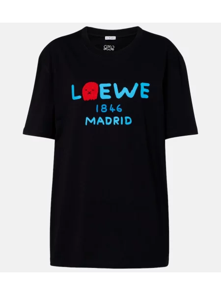 Tricou Loewe din jerseu cu autograf negru