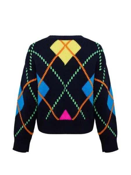 Pulover Mira Mikati cu model argyle albastru