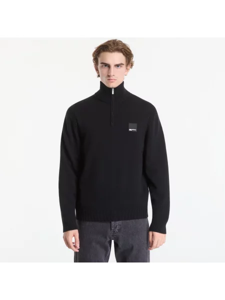 Пуловер Karl Lagerfeld Jeans Reg Half-Zip Knit Sweat Black M черно