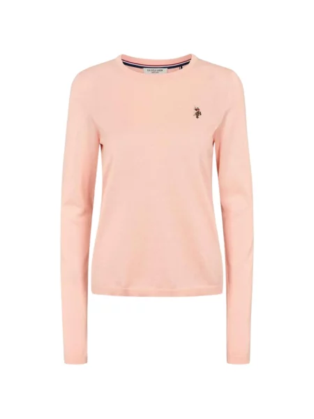 U.S. POLO ASSN. Svetr UWMie pastelově růžová