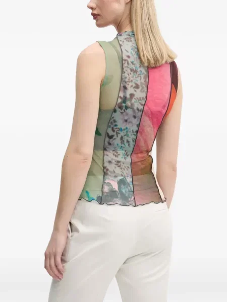 Top Desigual cu imagine verde