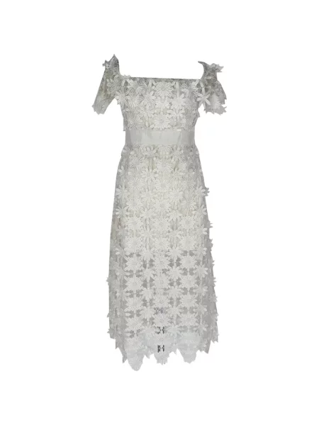 Rochie Self-portrait din dantelă alb