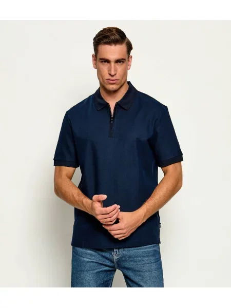 Tricou polo Boss Black negru