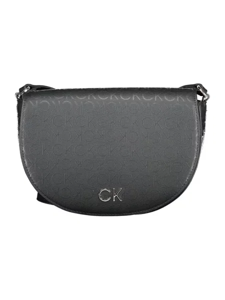 Lniana torebka Calvin Klein czarna