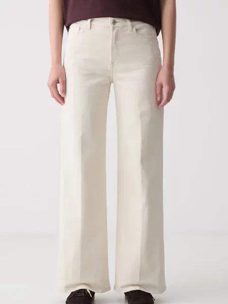 7 FOR ALL MANKIND blugi wide leg pentru femei bej
